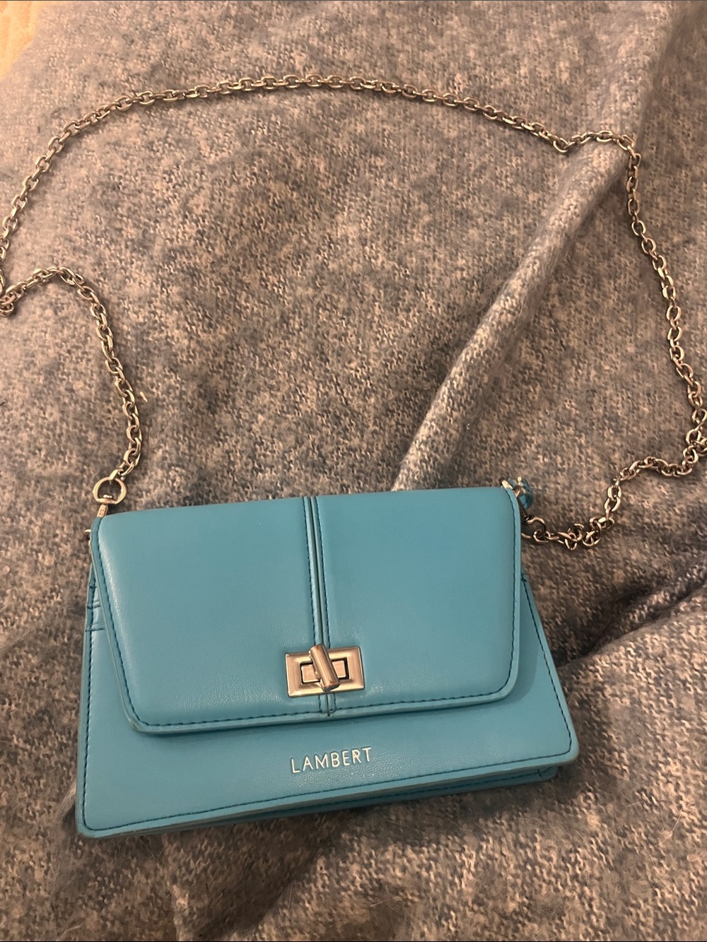Teal Chain Strap Crossbody Bag
